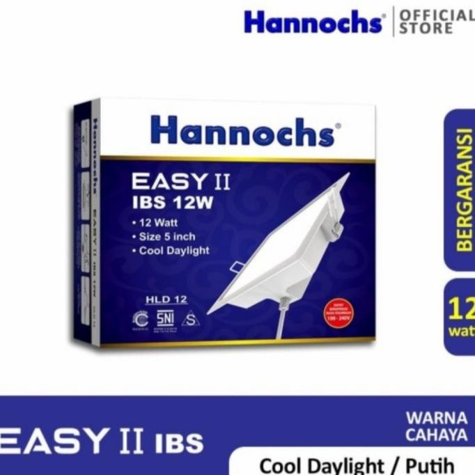Lampu - Lampu Downlight Led Hannochs Easy Ibs 12 Watt Square Kotak
