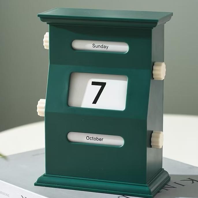 

Alender Putar Retro Hiaan Meja Peetual Calendar Permanen Calender Detop Alender