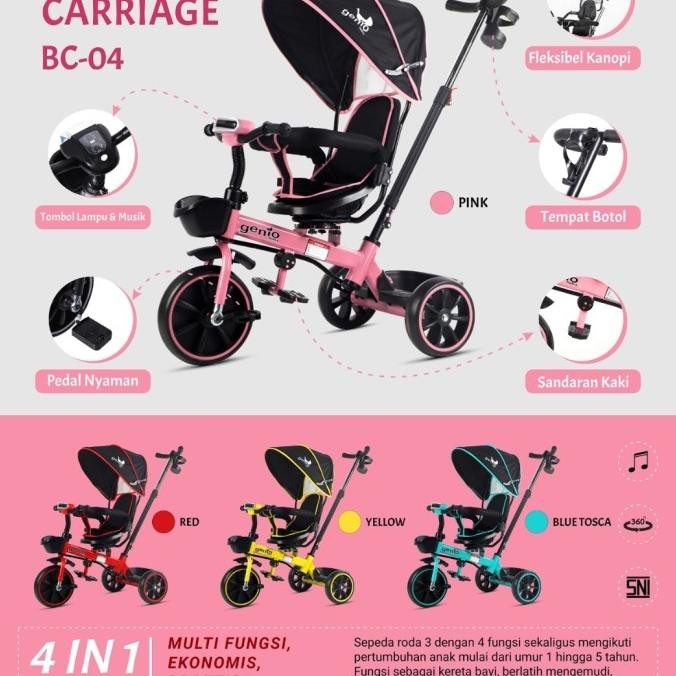 Sepeda Anak Roda Tiga Genio Musik Baby stroller