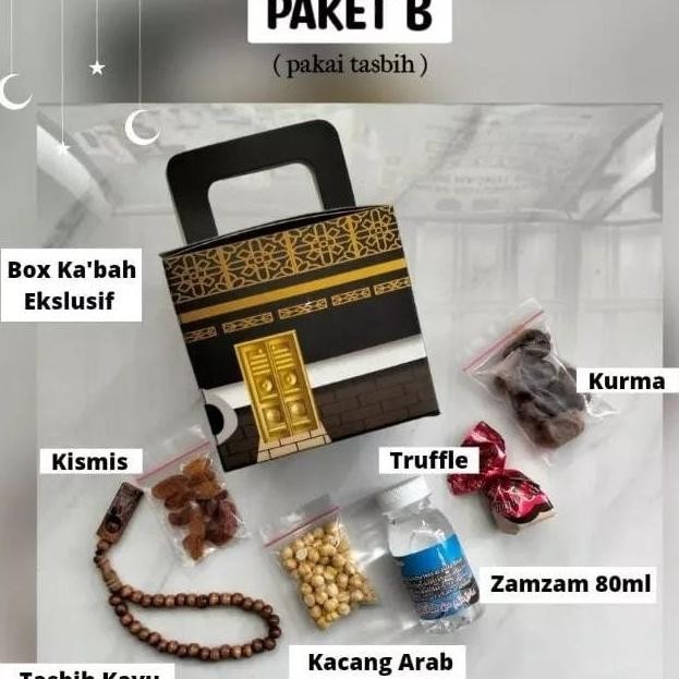 

ISI 50 PCS Paket Oleh-oleh Haji dan Umroh Bentuk Ka'bah Hampers Original dan Terpercaya