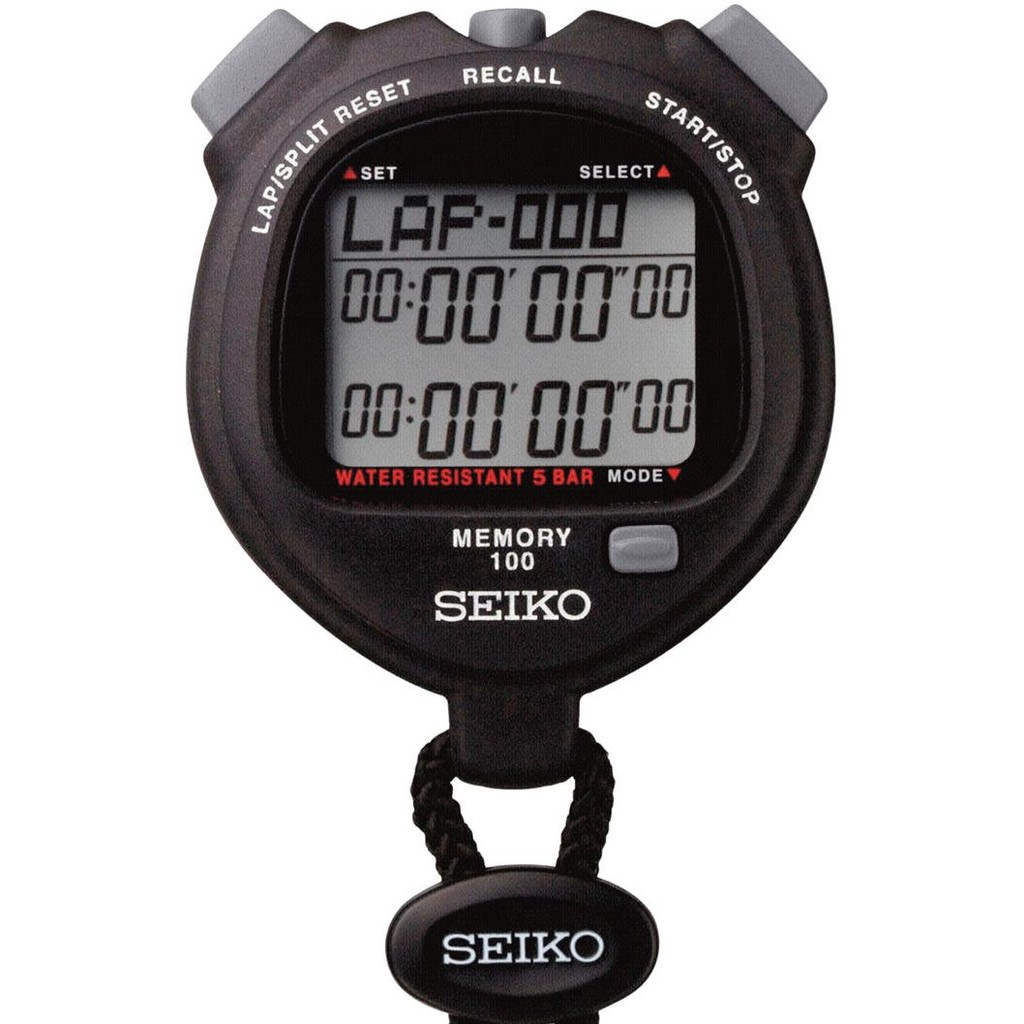 Stopwatch Seiko S23601P Digital 100 Lap Memory - Stop Watch Seiko