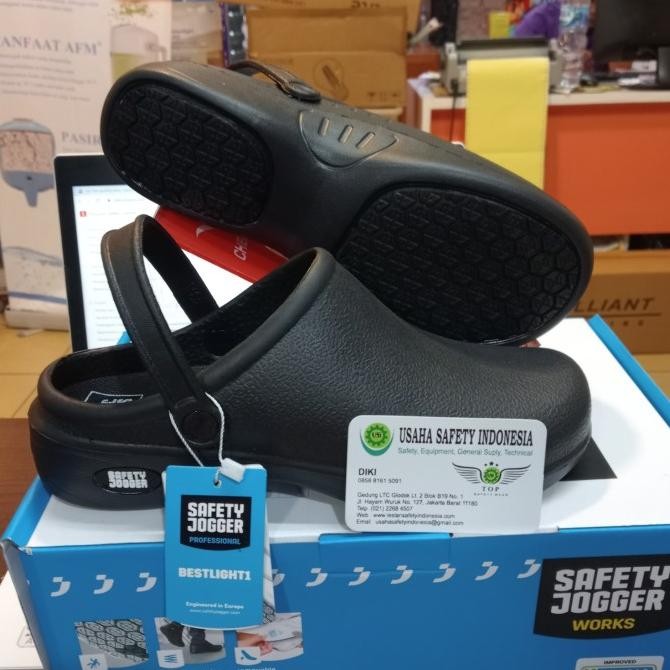Produk Baru Sandal Safety Jogger Bestlight Oxypas / Sendal Jogger Bestlight Hitam