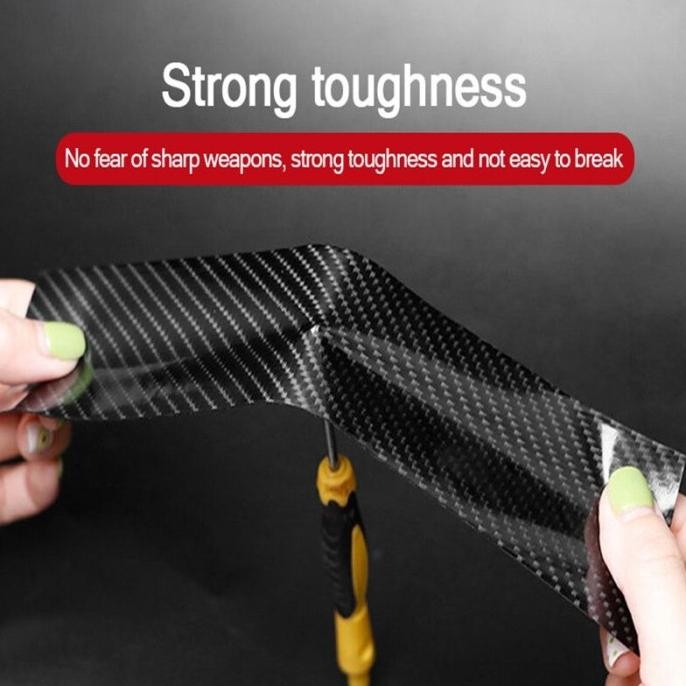 CARBON STICKER ANTI GORES PELINDUNG MOBIL NANO STIKER CARBON 5D 10CM