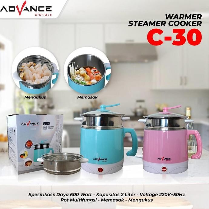 ADVANCE PANCI ELEKTRIK MULTIFUNGSI C30 / STEAMER WARMER COOKER ADVANCE