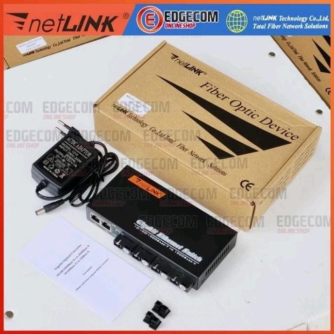 Media Konverter Gigabit 2 FO 4 FO 2 LAN 4 LAN HTB GS-03 10/100/1000M Fiber Optic FO SC Converter RJ4