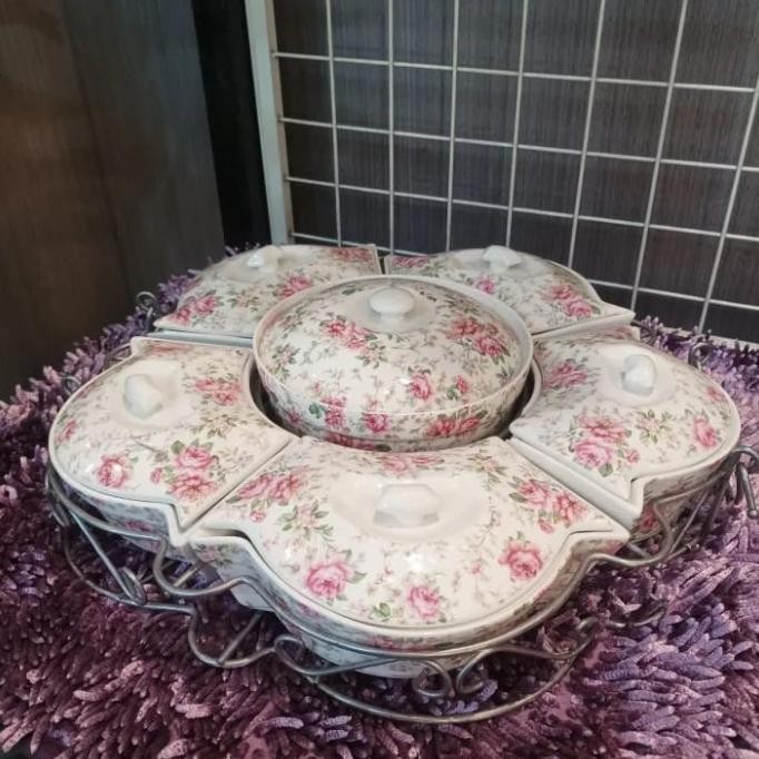 CO prasmanan set keramik mewah bulat