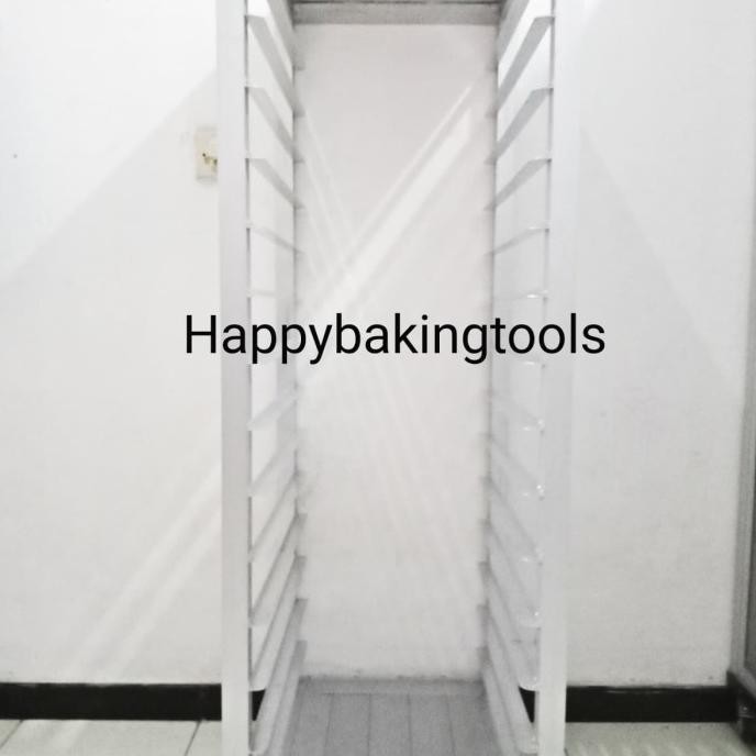 CO Trolley rak kue 15 susun, rak tempat roti bakery susun, rak kue