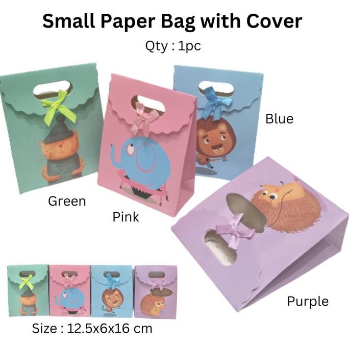 

] Small Animal Paper Bag with Cover/Kantong Kertas Kecil dgn tutup