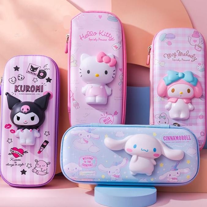 

.........] Tempat pensil squishy sanrio kuromi cinnamoroll melody kitty pen case