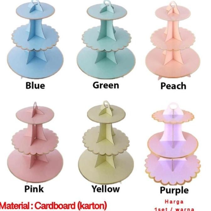 hanya disini] Cupcake 3 Tier Gold / Cupcake stand 3 tingkat