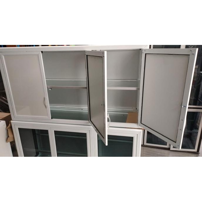 CO Kitchen Set 3 Pintu Minimalis Aluminium ACP Warna Frame Putih