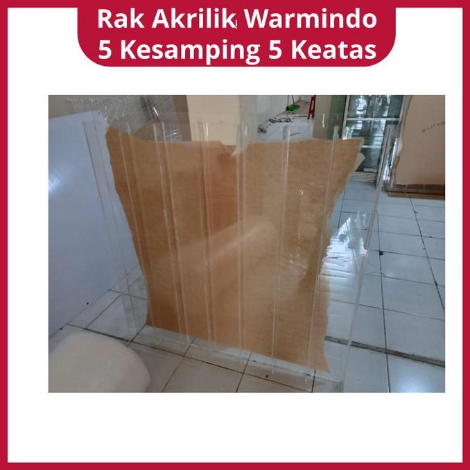 CO Akrilik Warmindo 6 Slot Tinggi 60cm