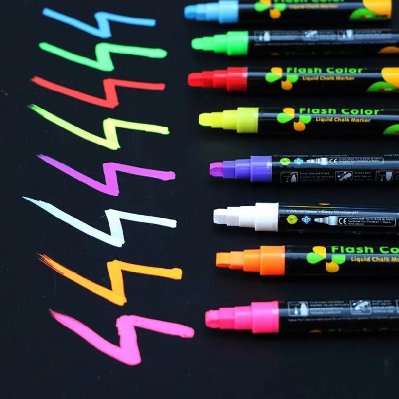 

LED Handwriting Highlighter Erasable Color Graffiti Painting Fluorescent Pen Electronic Luminous Blackboard Pen Multi-purpose