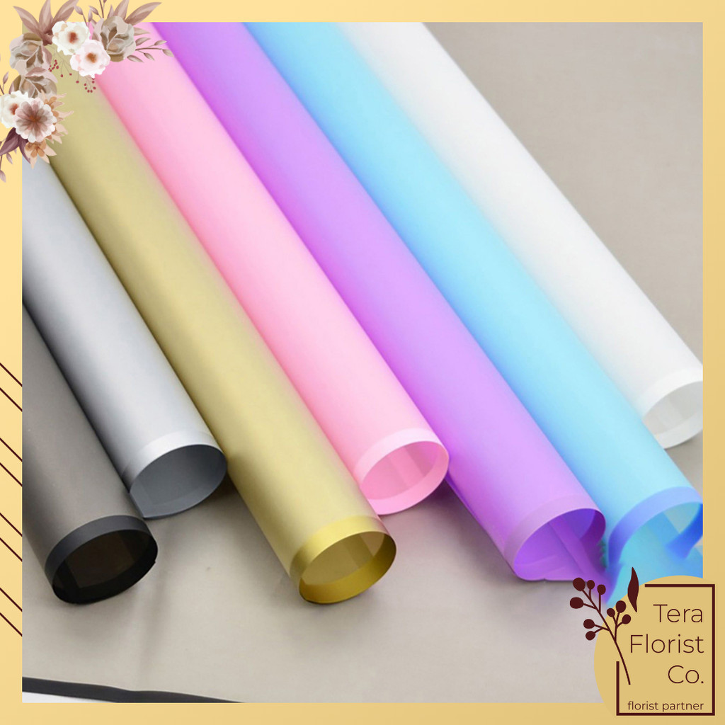 

20 Lembar Cellophane Semi Transparan List Kertas Bunga Flower Wrapping Kertas Buket Wrap Paper Bungkus Bouquet Waterproof Pembungkus Kado P.WM-051B