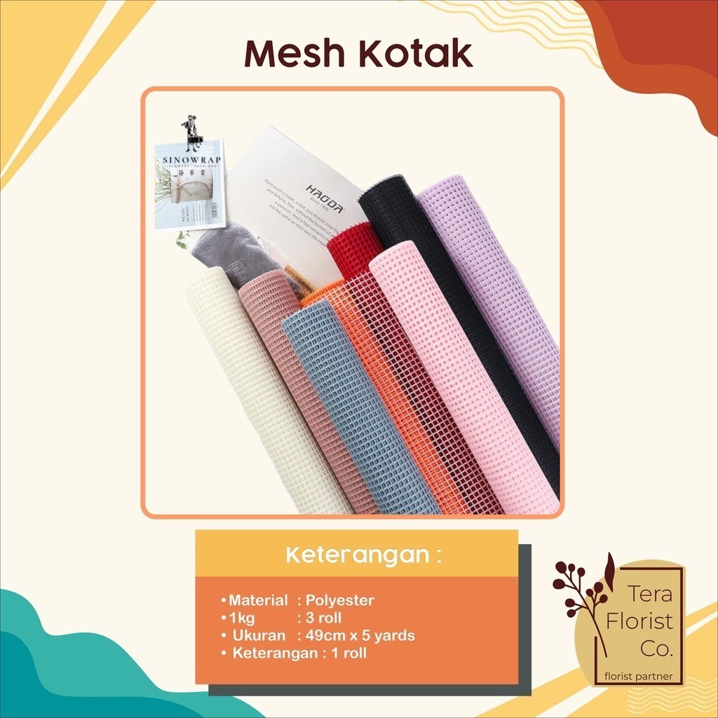 

1 Roll Mesh Kotak Kertas Buket Bunga Flower Wrapping Kertas Buket Wrap Paper Bungkus Bouquet Pembungkus Kado P.GGW