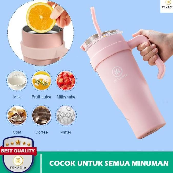 

[Live Ramadhan Sale] Texania Tumbler Tahan Dingin Dan Panas Botol Minum Premium Bahan Stainless Steel 304 Ukuran 1,2 Liter Vacuum Original Dan Terpercaya
