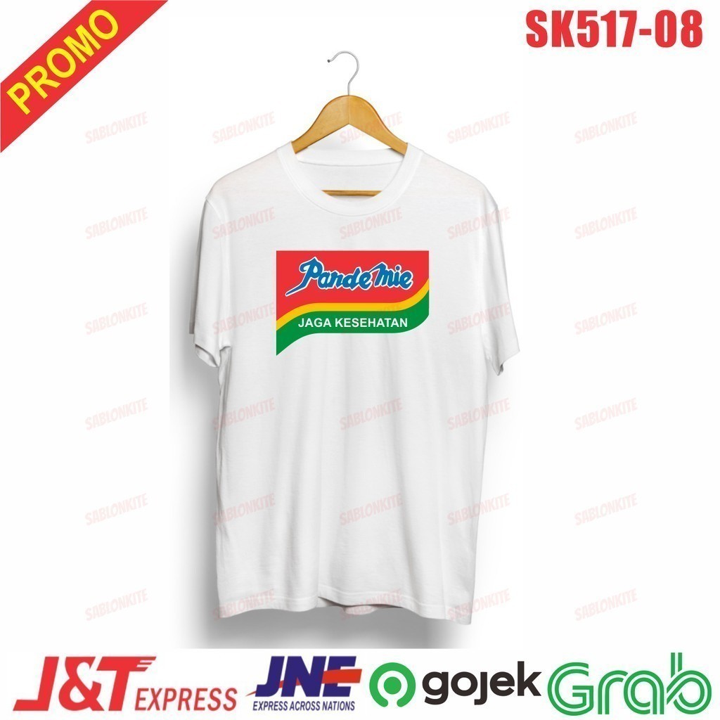 Kaos T Shirt Pria Indomie Plesetan Meme Pandemi Jaga Kesehatan
