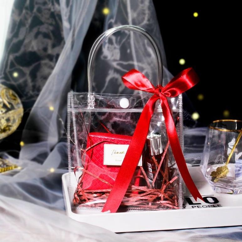 

TERMURAH (Grosir 10 Buah) Tas Mika Kancing Hampers Goodie Bag Premium fgk-24