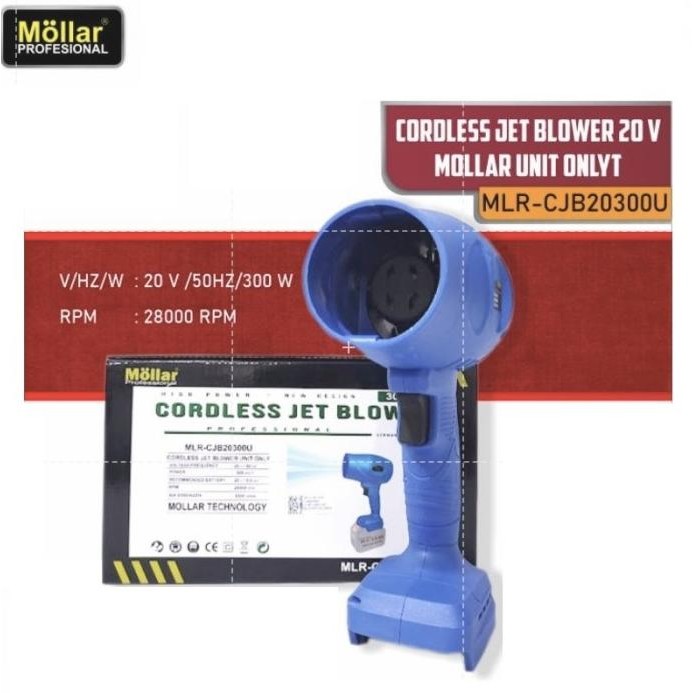 MOLLAR CJB20300-U (Unit) Turbo Jet Dry Blower Cordless Dryer Angin 20V - UNIT ONLY KUN