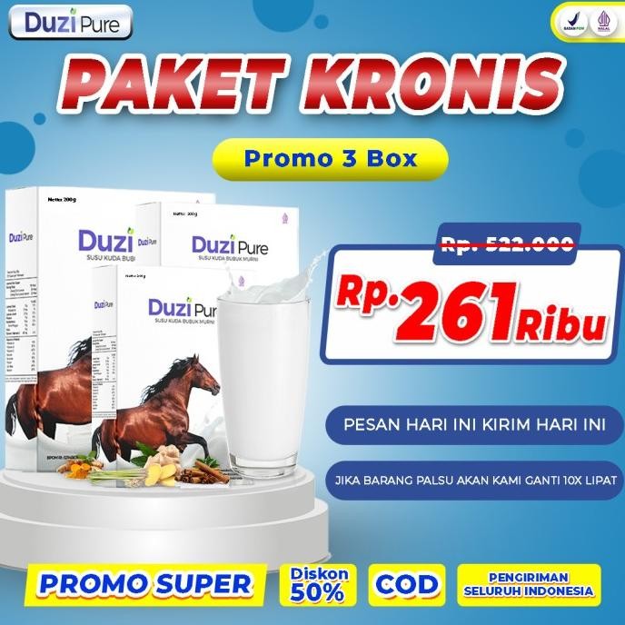 

Terlaris Duzipure Susu Kuda Liar Murni Original Ready Stok
