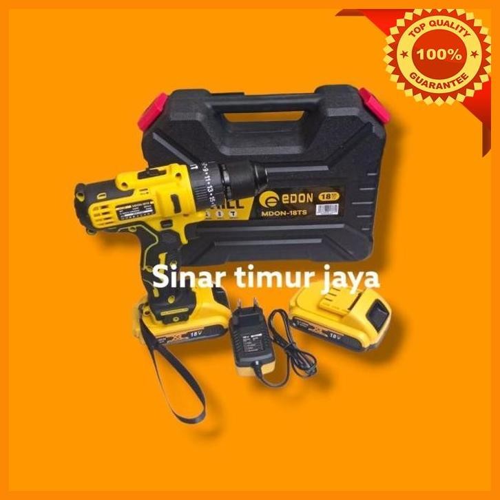 (stj) mesin bor tangan cordless impact drill 18ts mdon
