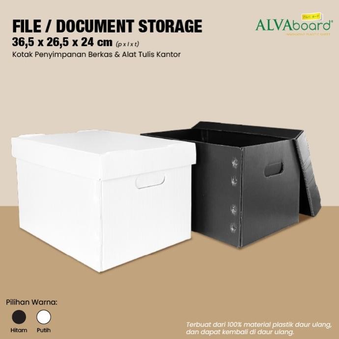 

Kardus Dokumen ALVAboard Box File Kantor - Tutup Pisah 36,5x26,5x24 cm