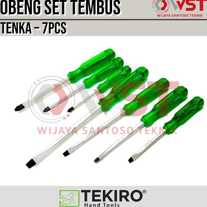 JUAL Tenka Obeng Ketok Set 7pcs / Obeng Set Plus Minus Murah 7 pcs