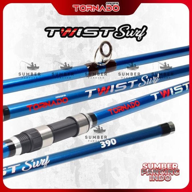 TORNADO Joran Pancing Spinning TWIST SURF 390cm - 450cm Carbon Joran Sambung 3 Cocok Untuk Surf Cast