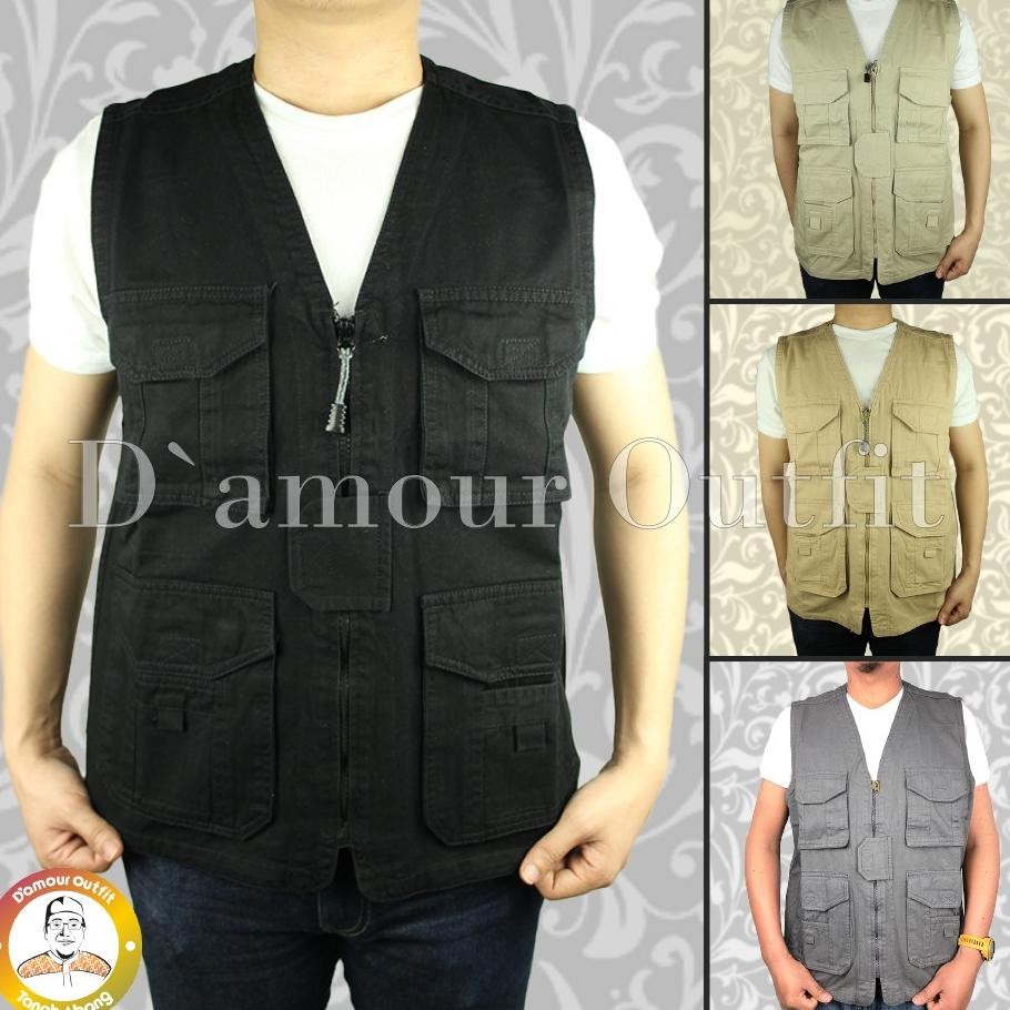 Rompi Outdoor Caual Pria Polo Anva Vet Gunung Tactical Lapangan Afety Proye Cowo Jaet Cargo Motor Co