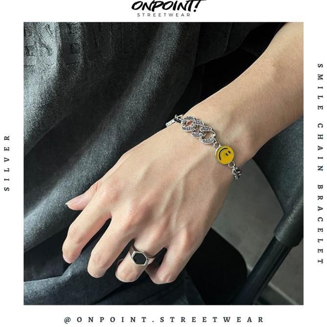 Smile Saturn Bracelet - gelang pria rantai gelang pria aksesoris fashion gelang tangan wanita unisex
