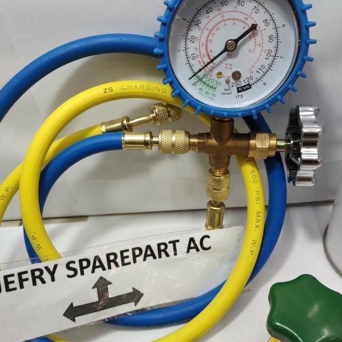 Paketan Freon Ac R22 Manifold Single Non+Krant +Freon R22 + Selang R22 Original Dan Terlaris