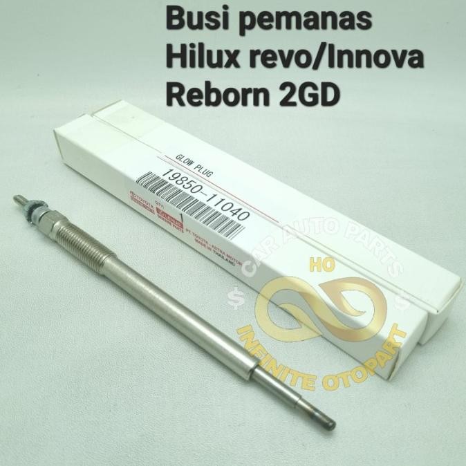 Busi Pemanas Glow Plug Toyota Hilux Revo 2Gd Innova Reborn 19850-11040 Original Dan Terlaris