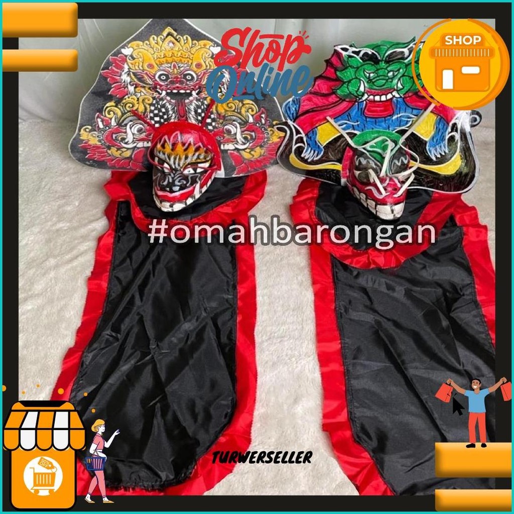 Mainan Anak Stelan Kaos Celana Reog Ponorogo Dan Barongan Devil Caplokan Spon Free Embong Kemul Terl
