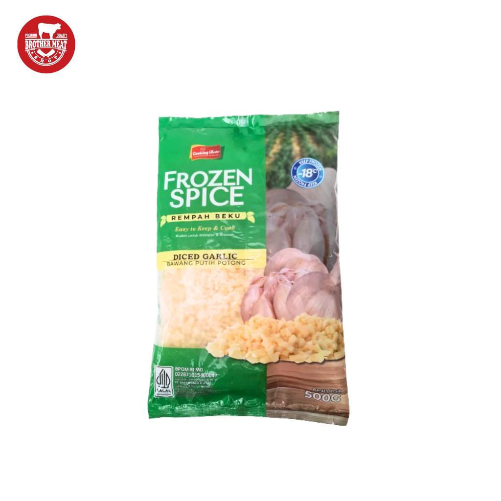 

Cooking Master Diced Garlic / Bawang Putih Potong Frozen 500gr, Brothermeatshop