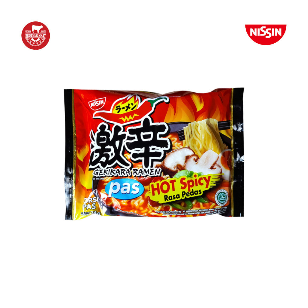 

NISSIN Gekikara Ramen PAS Hot Spicy 74gr, Rasa Pedas