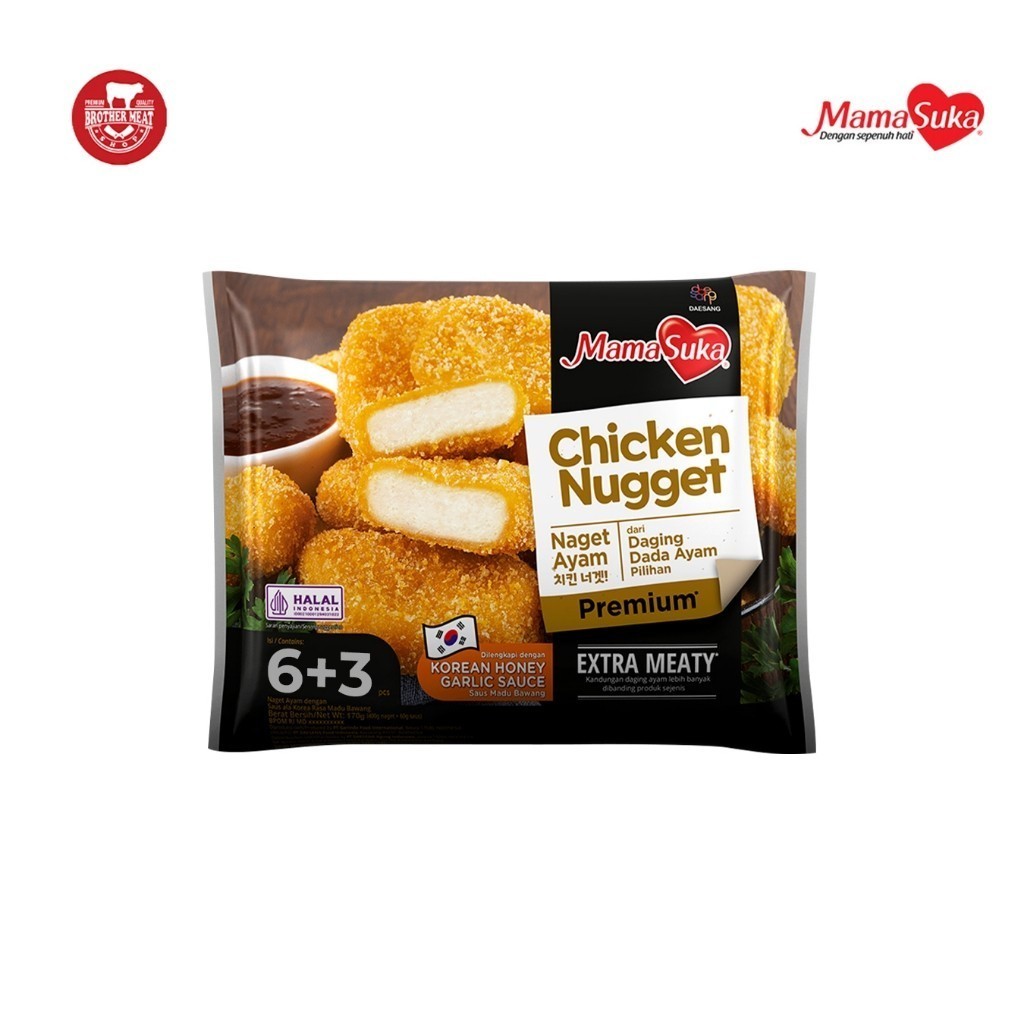 

MamaSuka Korean Chicken Nugget Premium 170gr, Halal