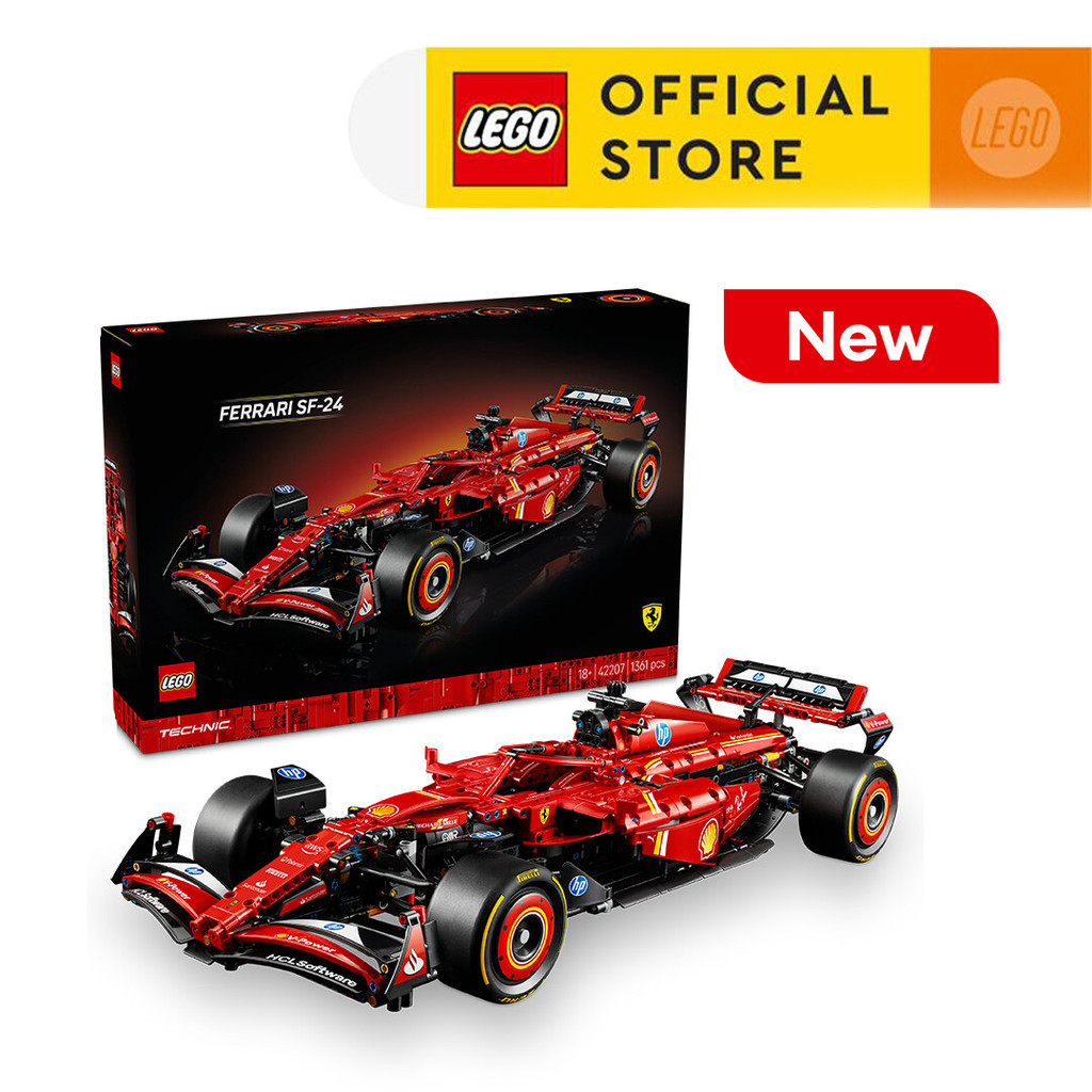 VITA_ LEGO Technic 42207 Ferrari SF-24 F1 Car (1,361 Pieces) Mainan Susunan Balok (18 Tahun+)