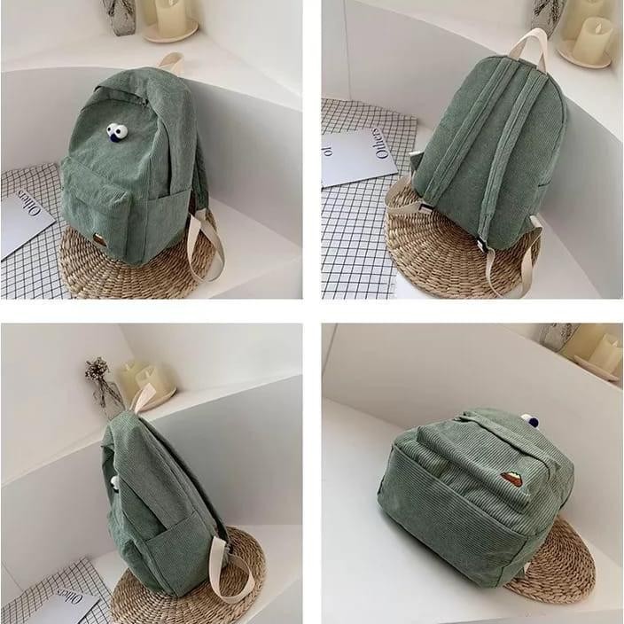 CR - LVRkids Tas Ransel Wanita Casual Backpack Sekolah Two Eye LV0317 TERLARIS