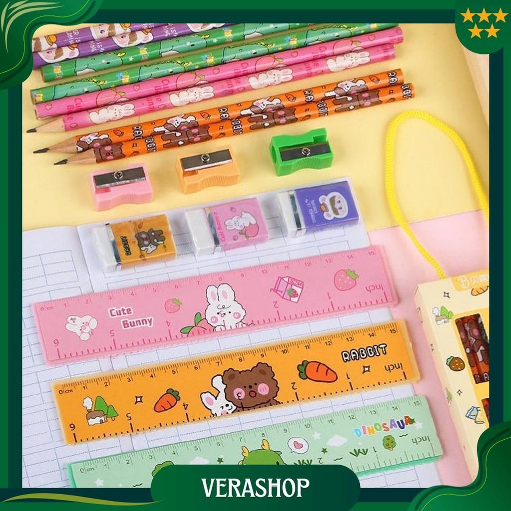 

Cod - S5989 Set Alat Tulis 5 In 1 / Set Alat Tulis Kartun / Set Alat Tulis 5 In 1 Lucu / Set Alat Tulis Anak Motif Kartun Ori