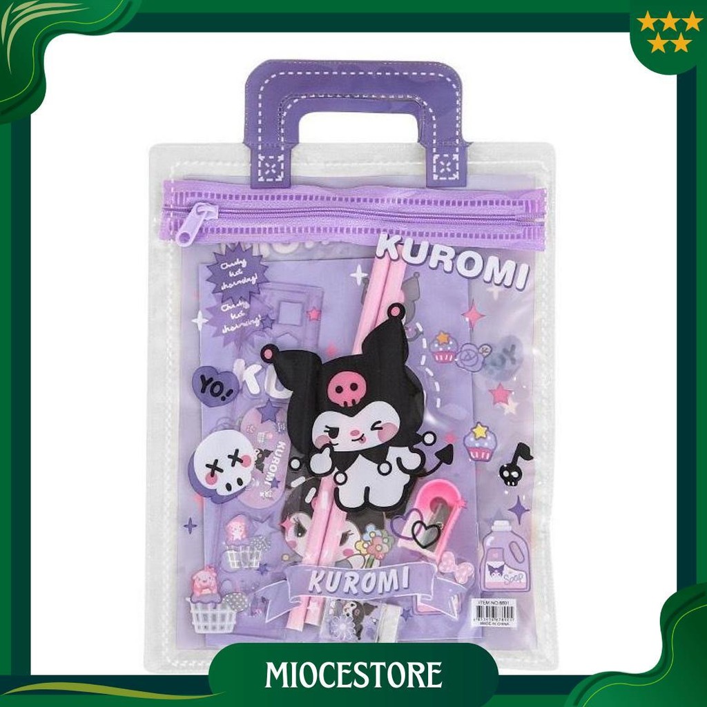 

Kp202 - Alat Tulis Satu Set 6 In 1 Set Stationary Sekolah Karakter Kartun Kuromi Murah Lucu Pouch Hadiah Anak Sanrio Promo