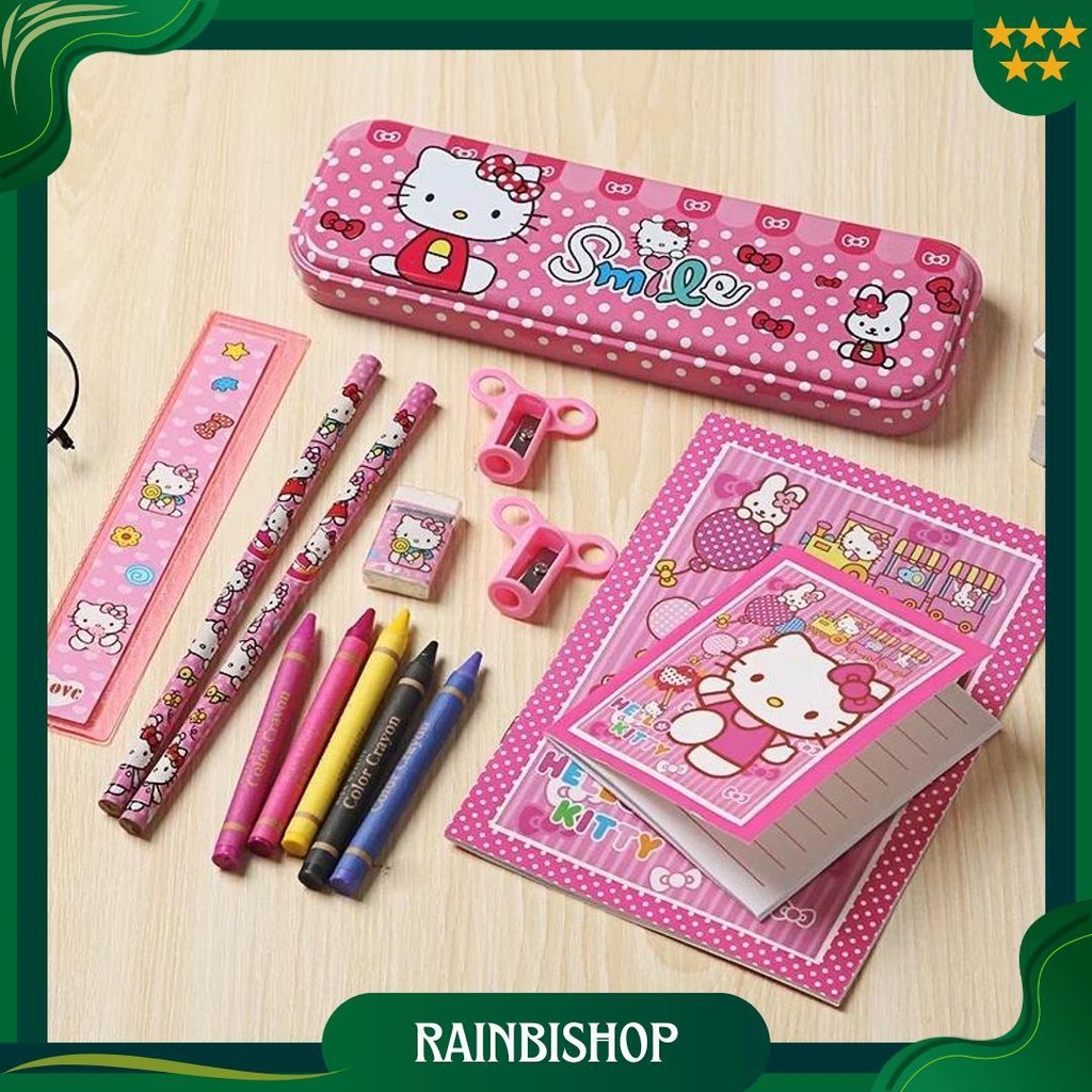 

Stationary Alat Tulis Set 14 In 1 / Paket Alat Tulis Anak Motif Kartun Karakter Lucu Promo