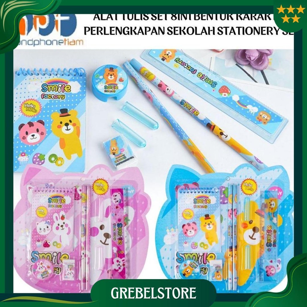 

Alat Tulis Set 8In1 Stationary Set Perlengkapan Menulis Anak Notebok Pensil Penggaris Penghapus Rautan/Peralatan Sekolah Bentuk Kucing Lucu/Cocok Untuk Souvenir Ulang Tahun Gratis Ongkir