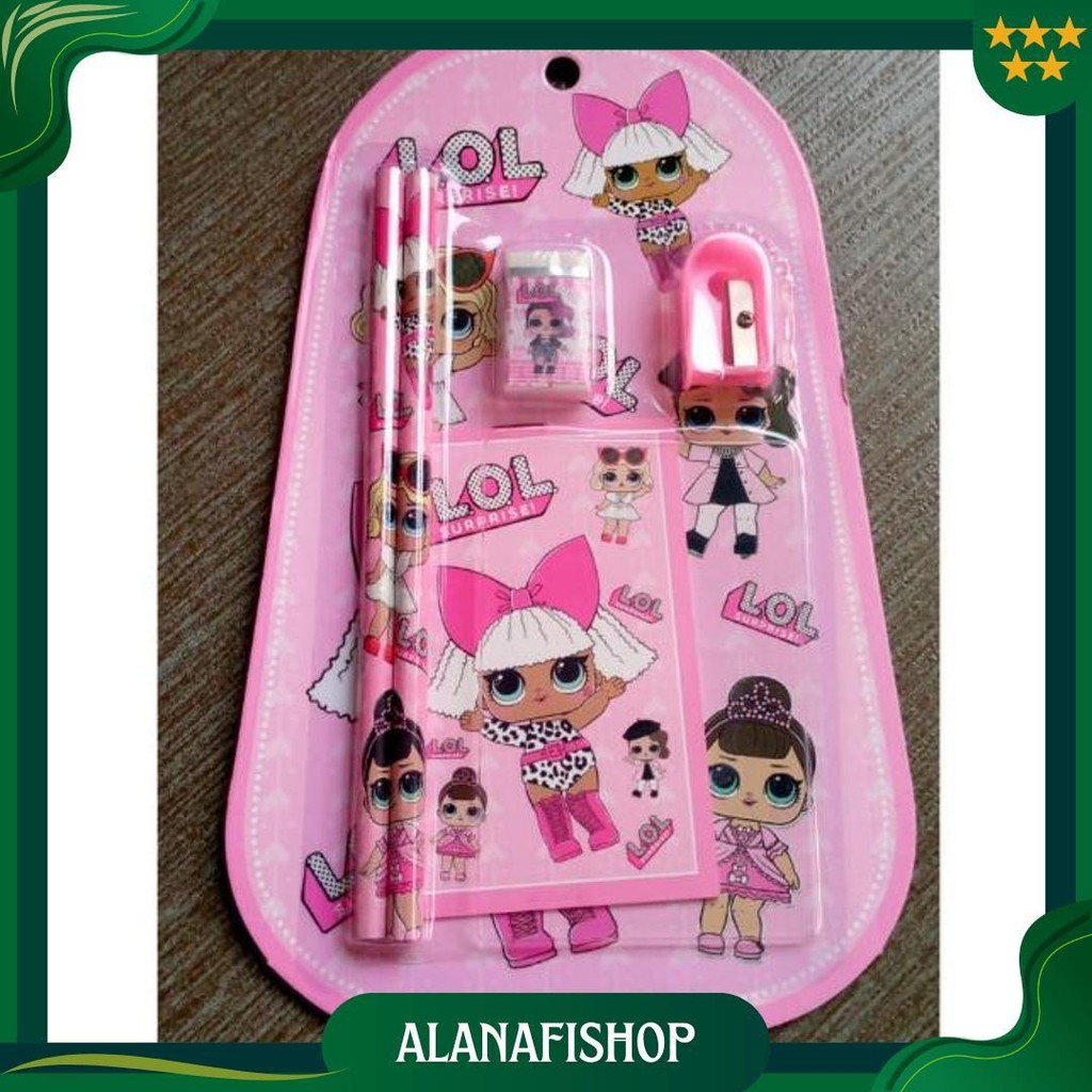 

Tokojujur Souvenir Atk Pencil Set 5 In 1 Alat Tulis Pensil Penghapus Paket Bingkisan Sekolah Anak Sale
