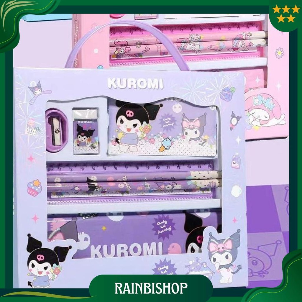 

Voova Set Alat Tulis Anak/ Kotak Pensil Anak Set 7 In 1 Stationery Untuk Hadiah Anak Sekolah Sanrio/ Alat Tulis Set Kotak Pensil Karakter Kuromi/ Set Atk Lucu Dan Murah Ori