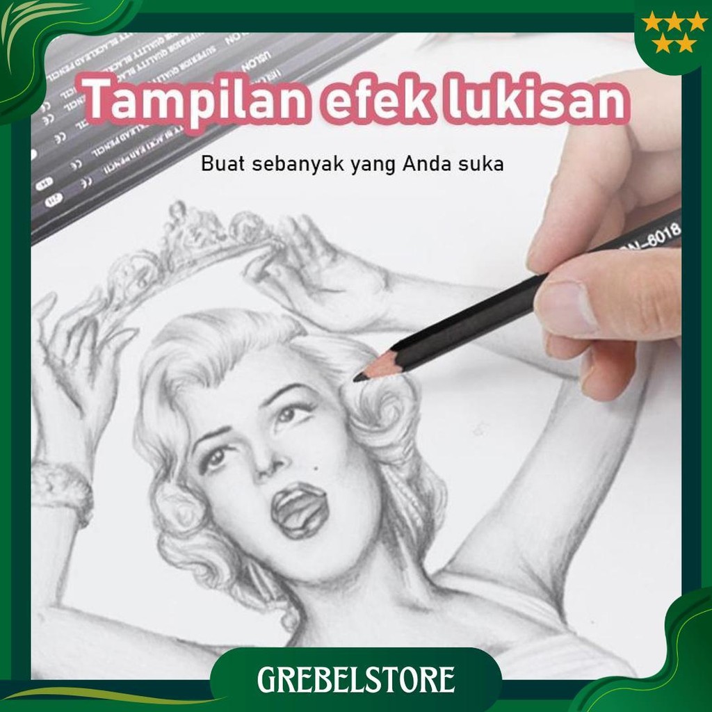 

12 Pcs Pensil Gambar Sketsa Set Lengkap 2H H F B Hb 2B 3B 4B 5B 6B 7B 8B Charcoal Pensil Set Cod