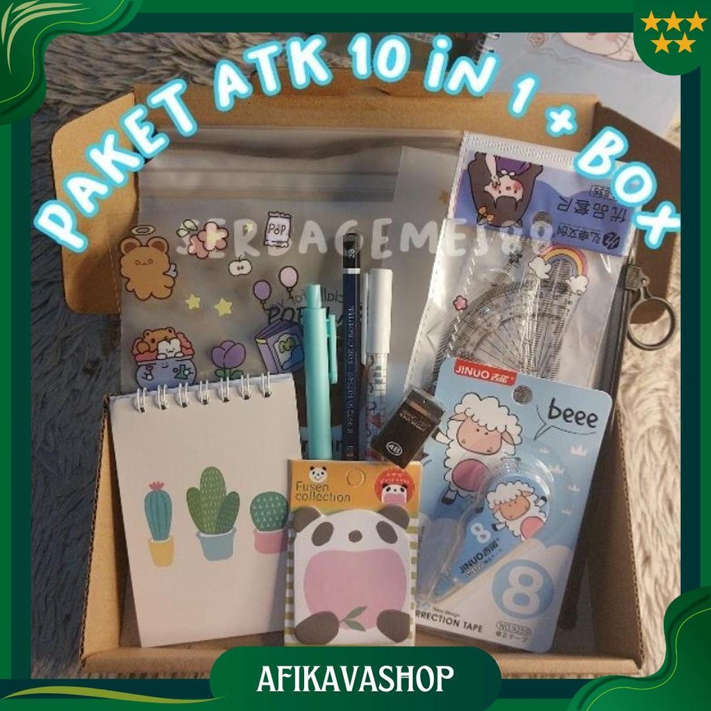 

Serbagemes88 - Set Alat Tulis Lengkap 10 In 1 Karakter Lucu / Stationery Lengkap Cod