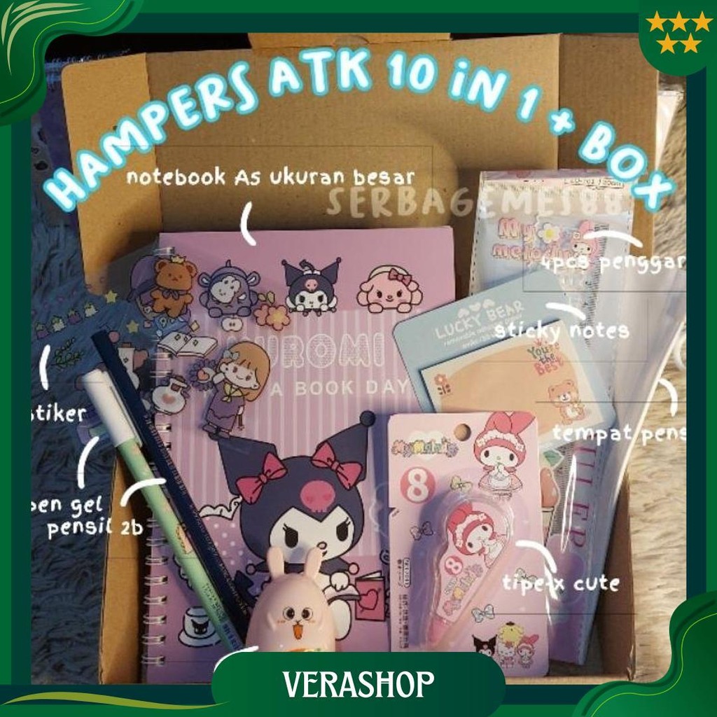 

Serbagemes88 - Paket Alat Tulis 10 In 1 Sanrio Lengkap / Hampers Kado Gift / Stationery Set Fancy / Alat Tulis Set / Stationery Set Fancy / Pulpen Dan Buku / Souvenir Hadiah / Hadiah Lucu Alat Sekolah Best Seller