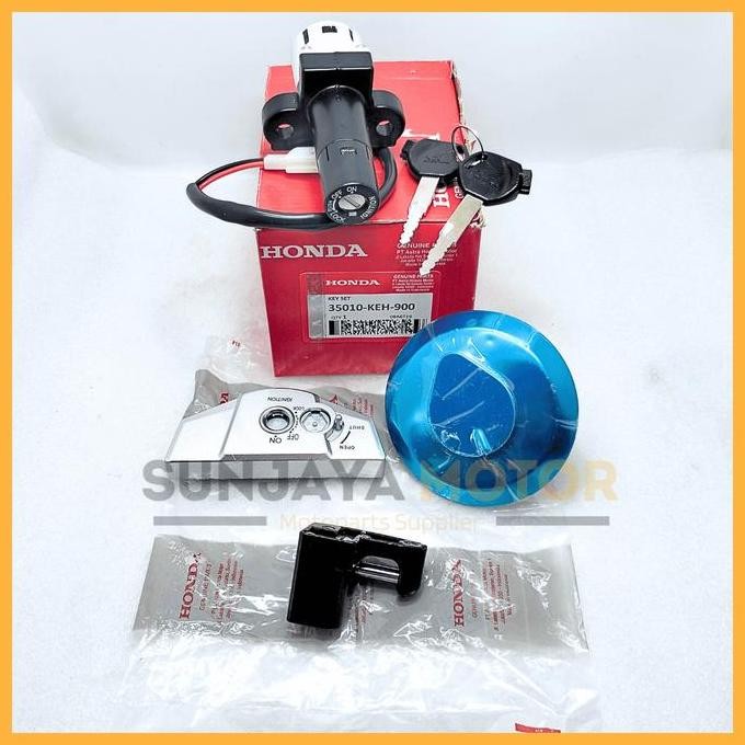 Keyset Original Honda Keh Kunci Kontak Megapro Primus Mega Pro Advance Konci Motor 1 Set Key Set Mp 