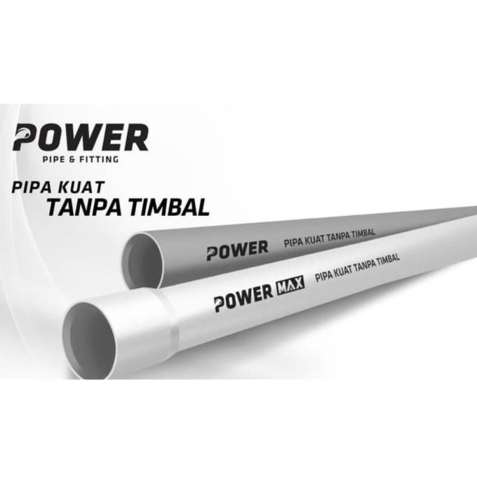 PIPA PVC AW 3 inch PUTIH POWER NON TIMBAL PER METER