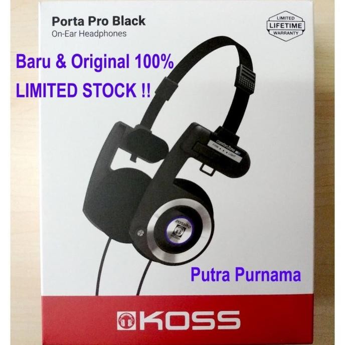 Koss Portapro x Porta Pro Black Baru BNIB 